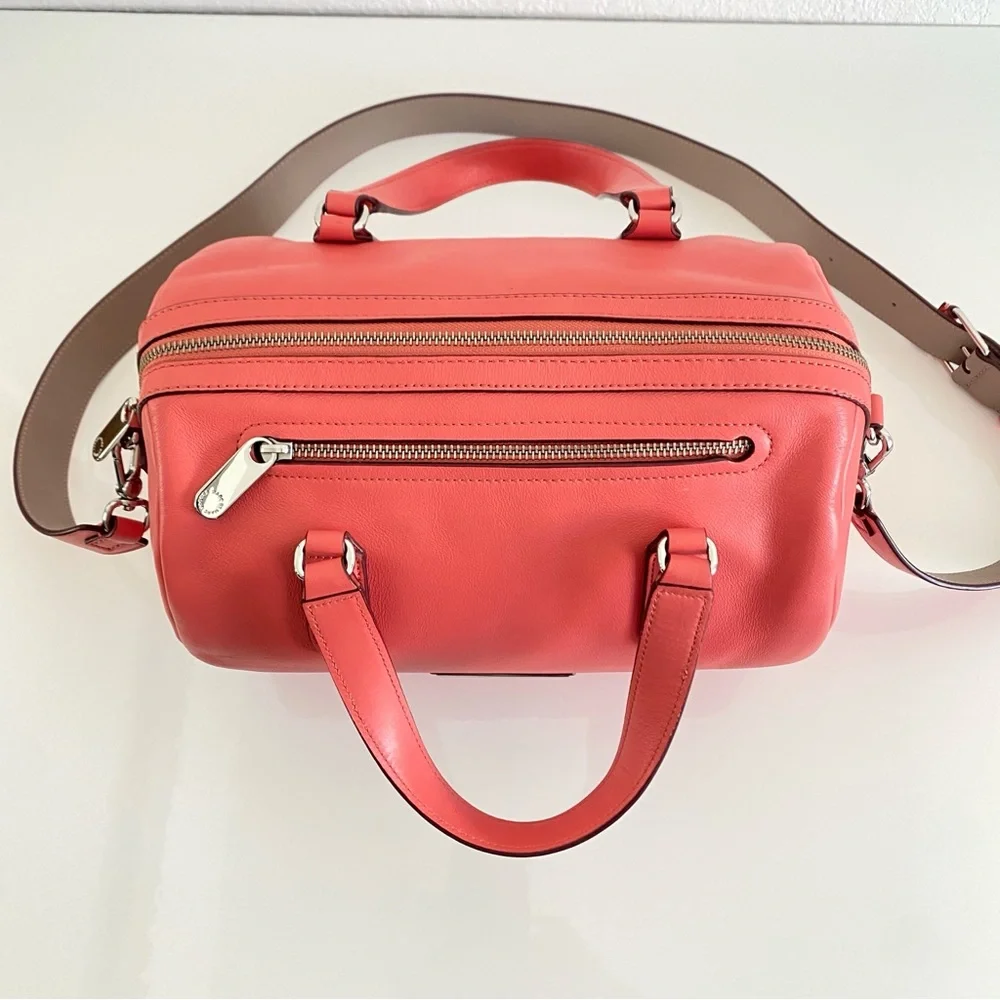 Chic Coral Leather 2 way bag